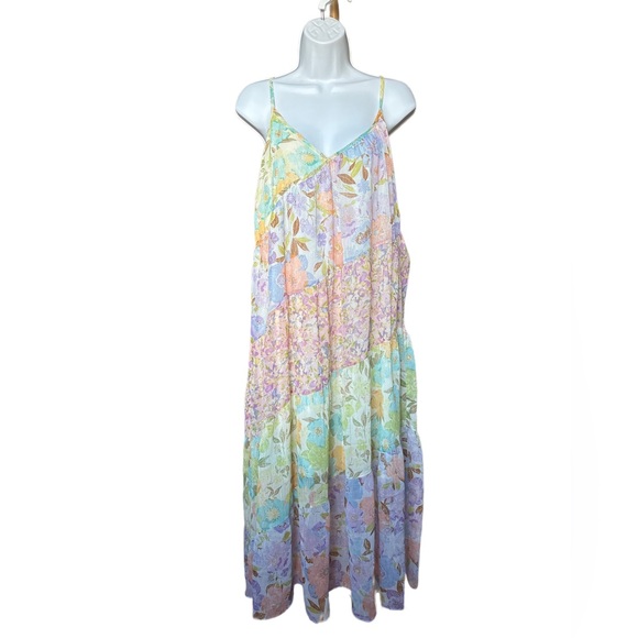 Mystree Multicolor Floral Midi Dress - Picture 2 of 3